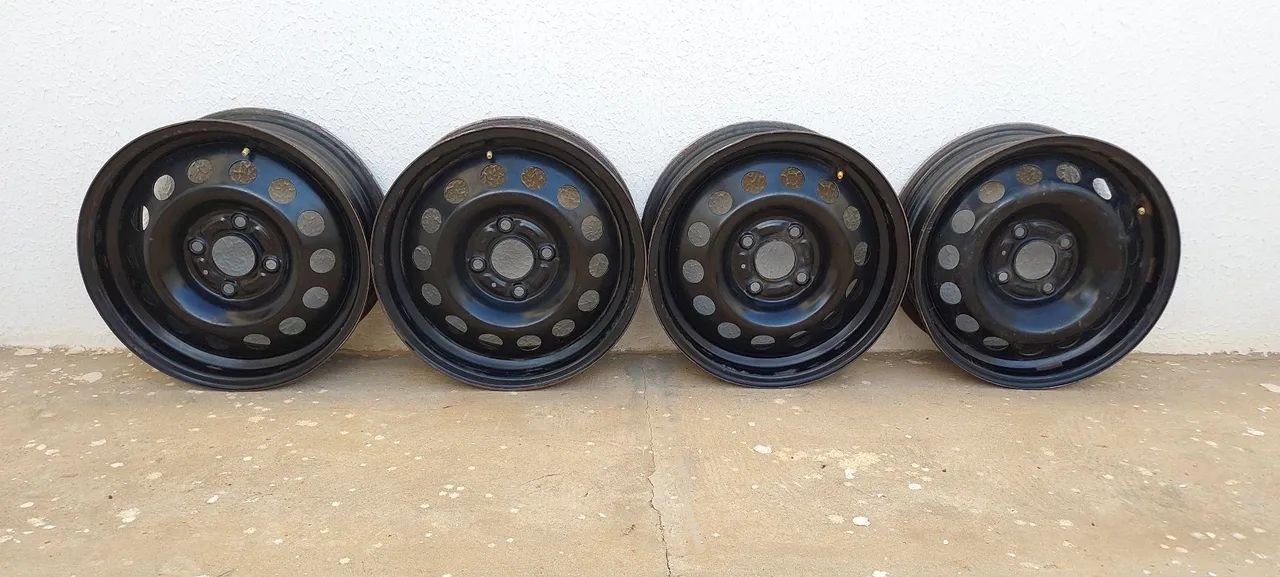 JOGO RODAS FERRO ARO 15 ORIGINAL FORD