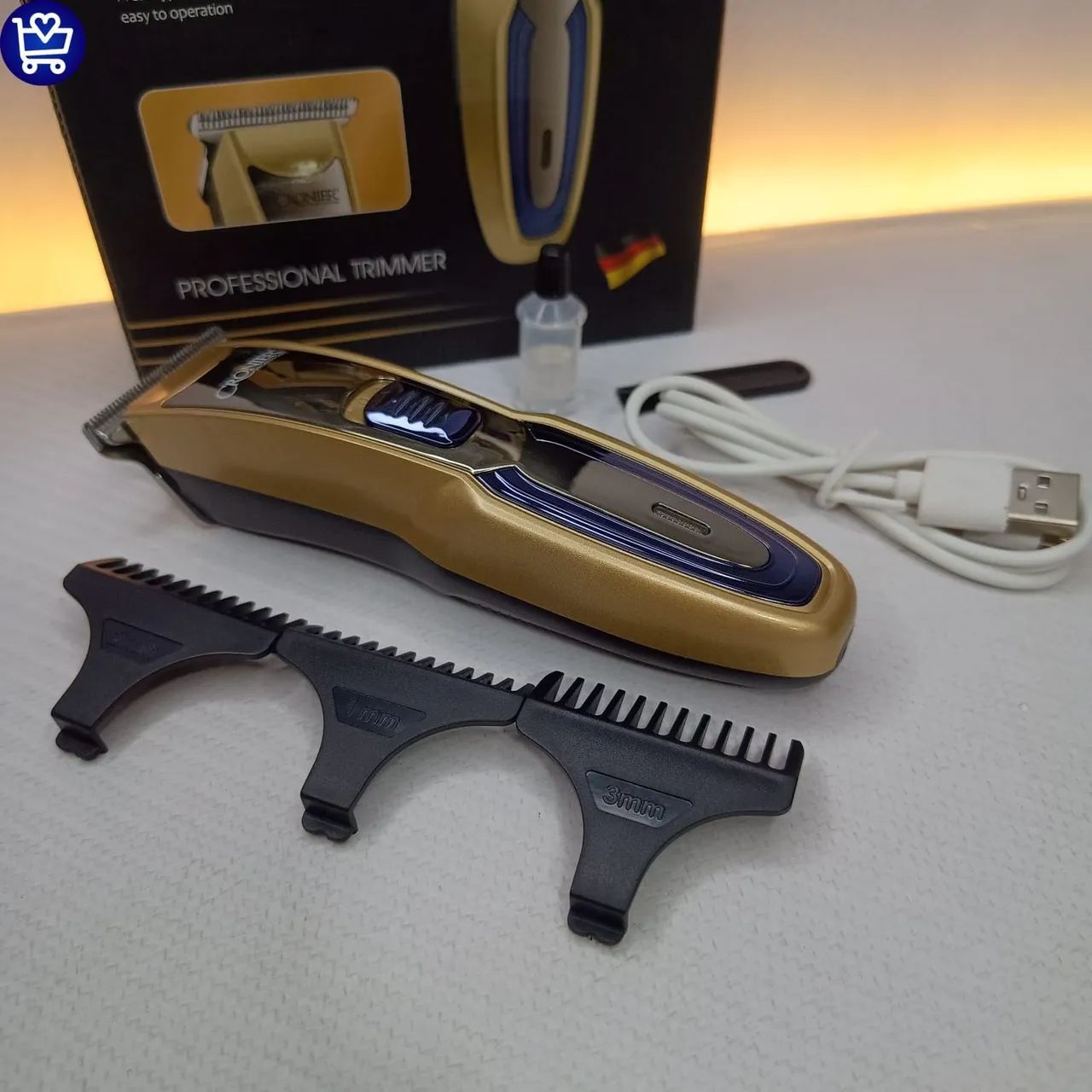 Máquina de Cortar Cabelo Profissional - Recarregável