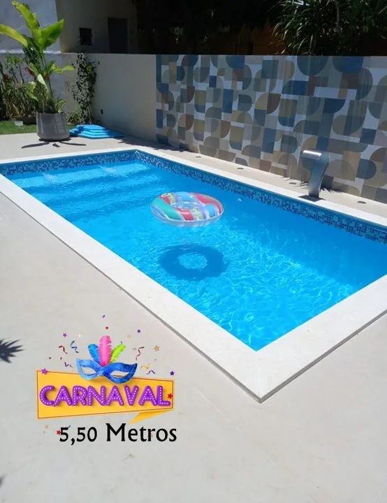 CA- Piscina de Fibra 5,50 Metros Retangular !