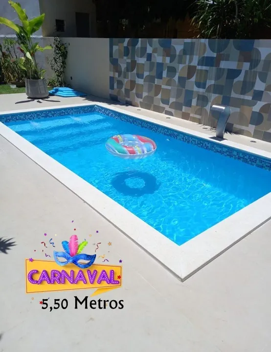 CA- Piscina de Fibra 5,50 Metros Retangular !