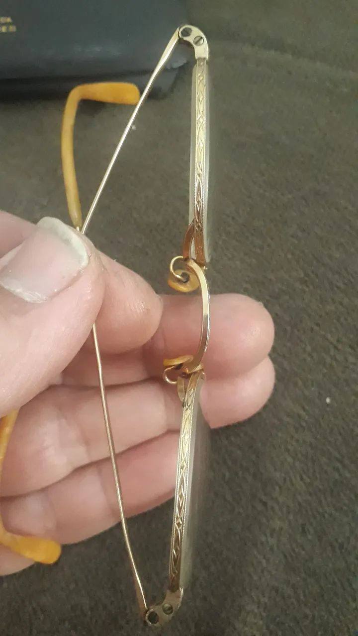 Óculos redondos vintage com estojo - Foto 4