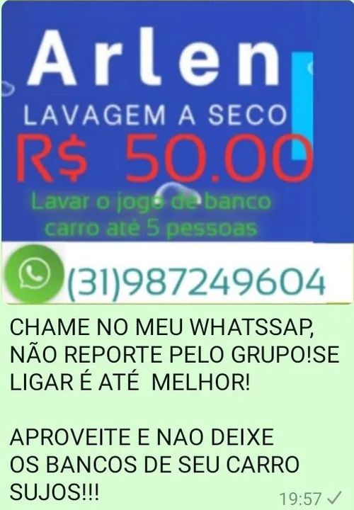 Lavar bancos de carro mais barato em bh
