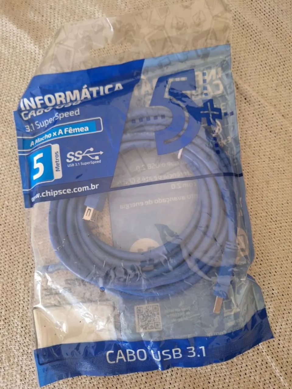 Cabo USB 3.1 de 5 metros 