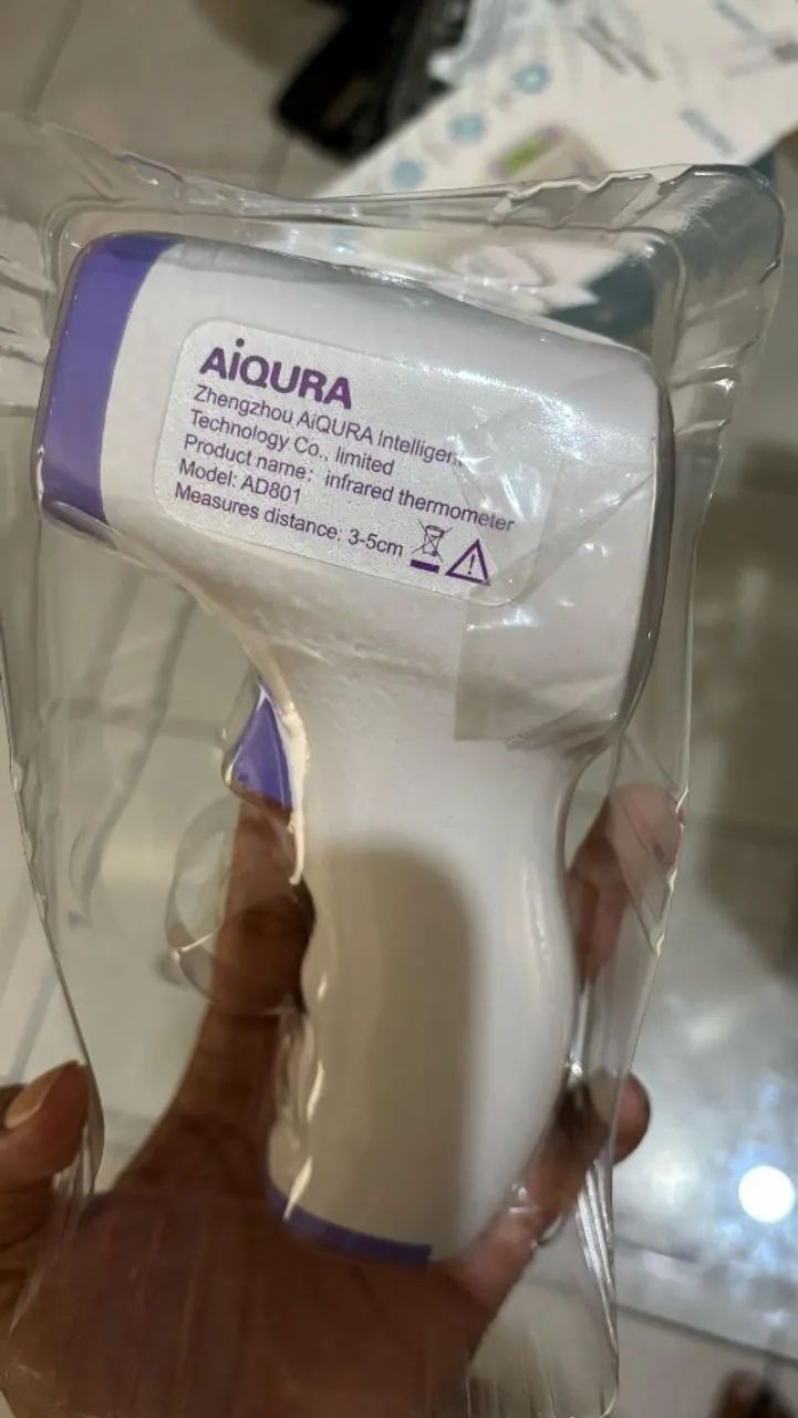 Termômetro Digital Infravermelho sem contato de Testa Aiqura - Foto 4
