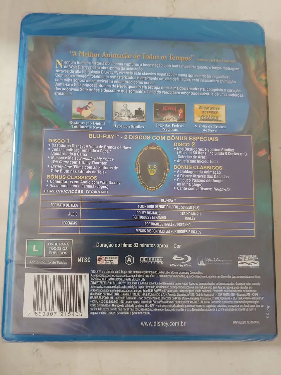 Blu Ray Duplo A Branca de Neve - Foto 2