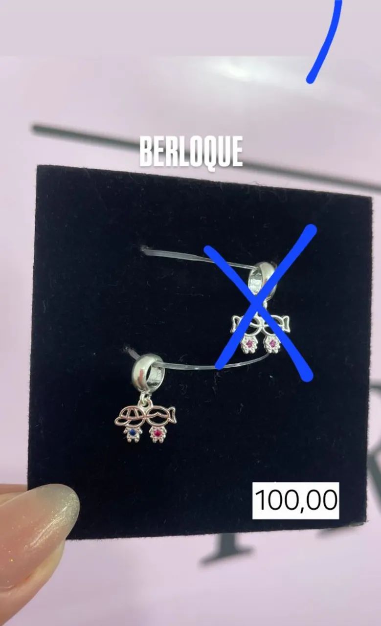 Berloque casal prata 925
