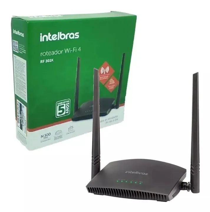 Roteador Wi-Fi Intelbras RF 301K N300