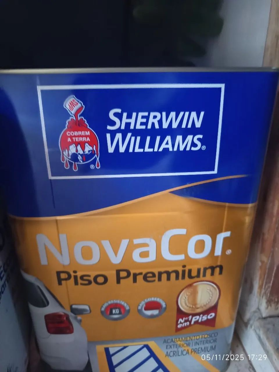 lata de tinta 18 litros novacor cor concreto pra área externa ou pisos 
