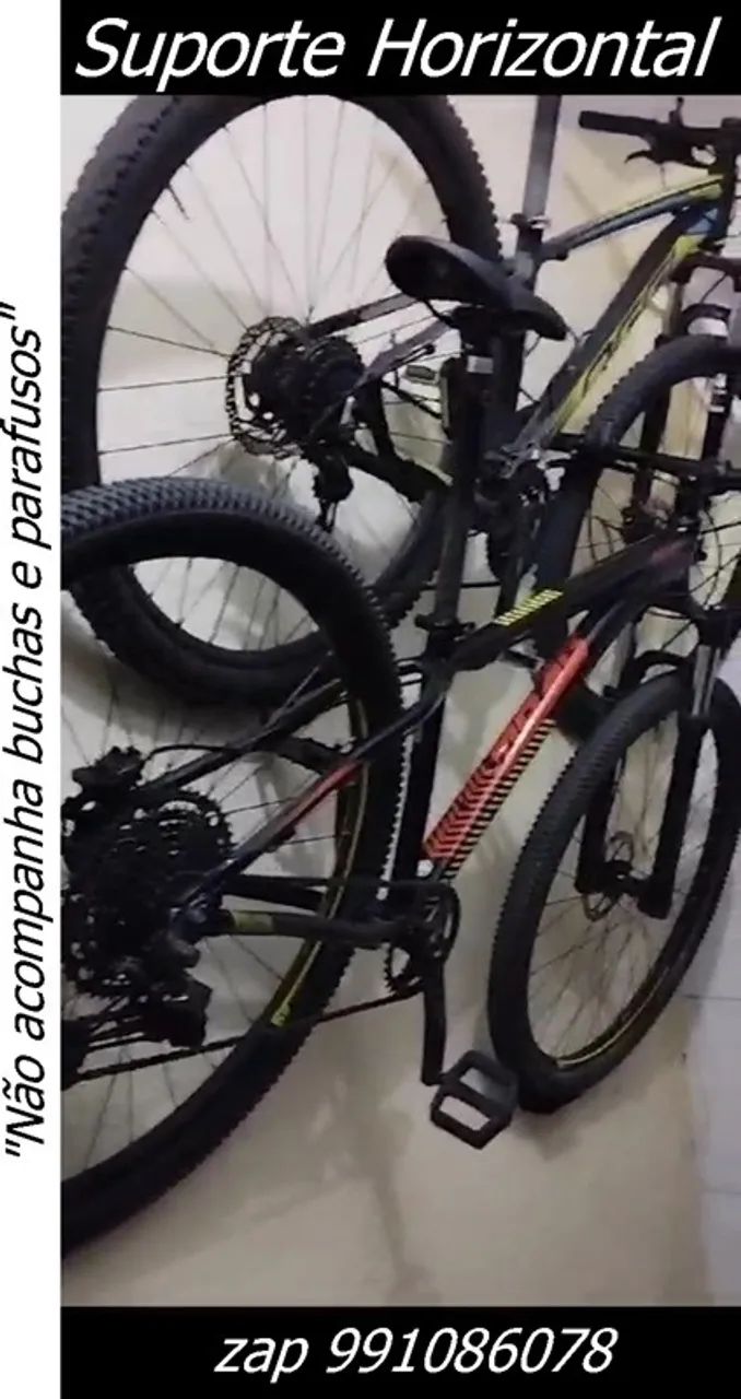 Suporte Para Bicicletas Estilo Horizontal Novo - Foto 3