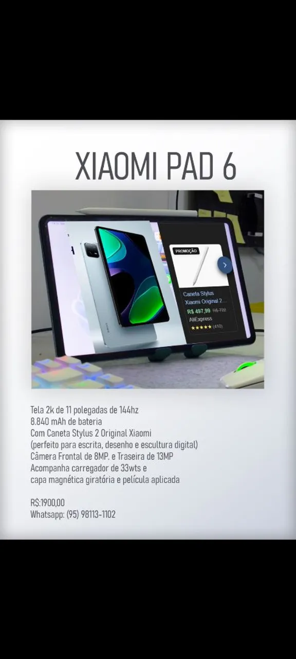 Tablet, Xiaomi Pad 6