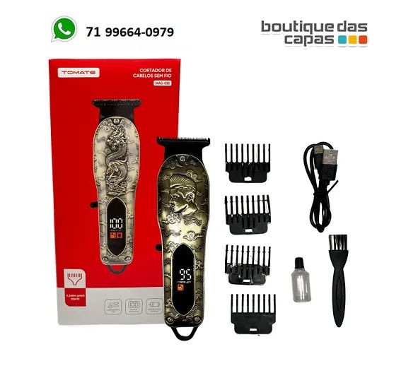 MAQUINA DE CORTAR CABELO BARBA TOMATE Profissional 