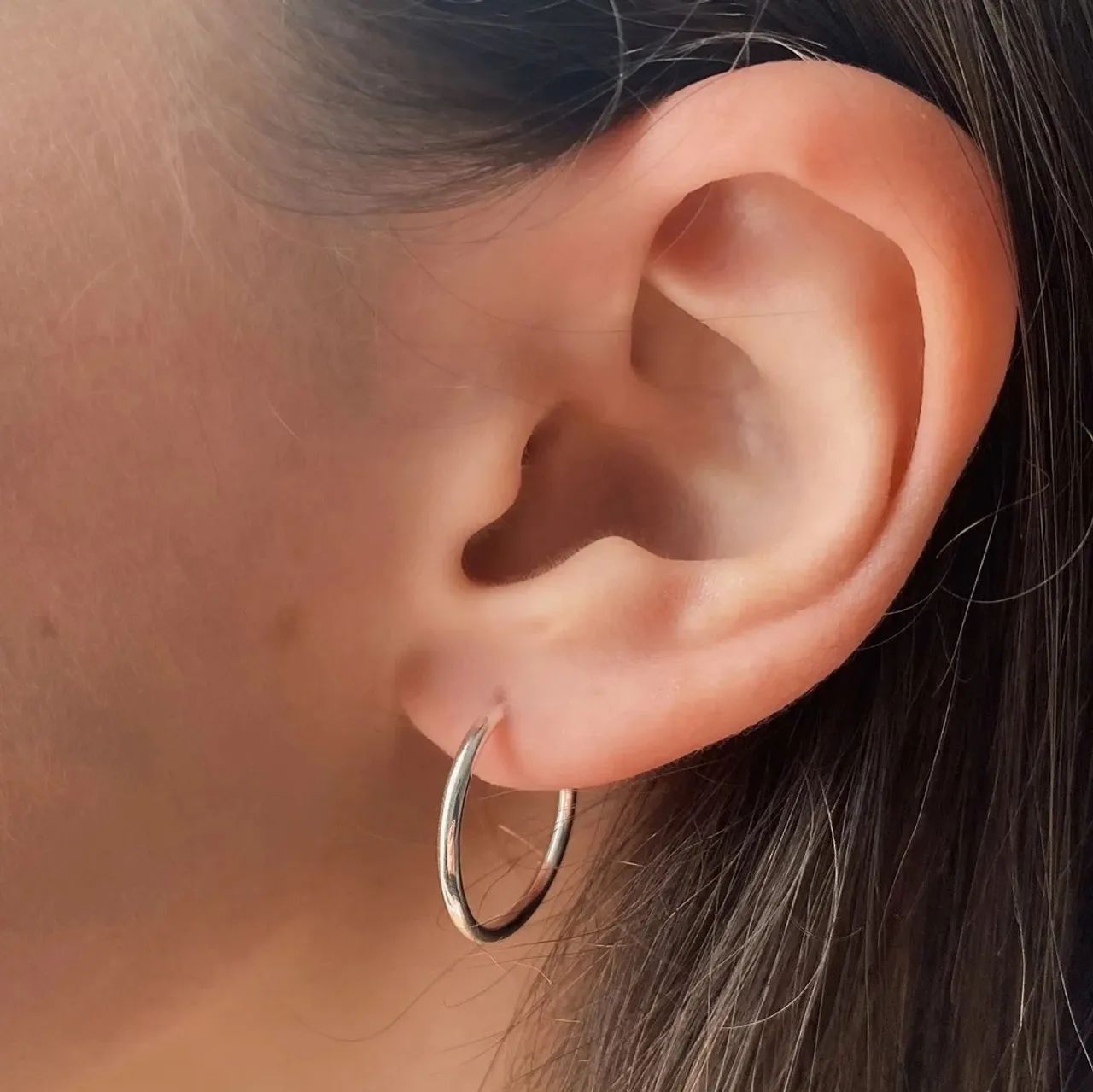 Brinco de Argola em Prata 925 2cm