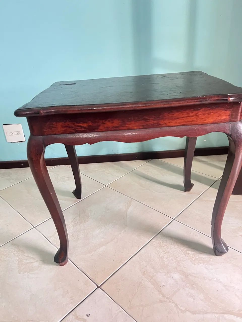 Mesa pequena madeira antiga  - Foto 3