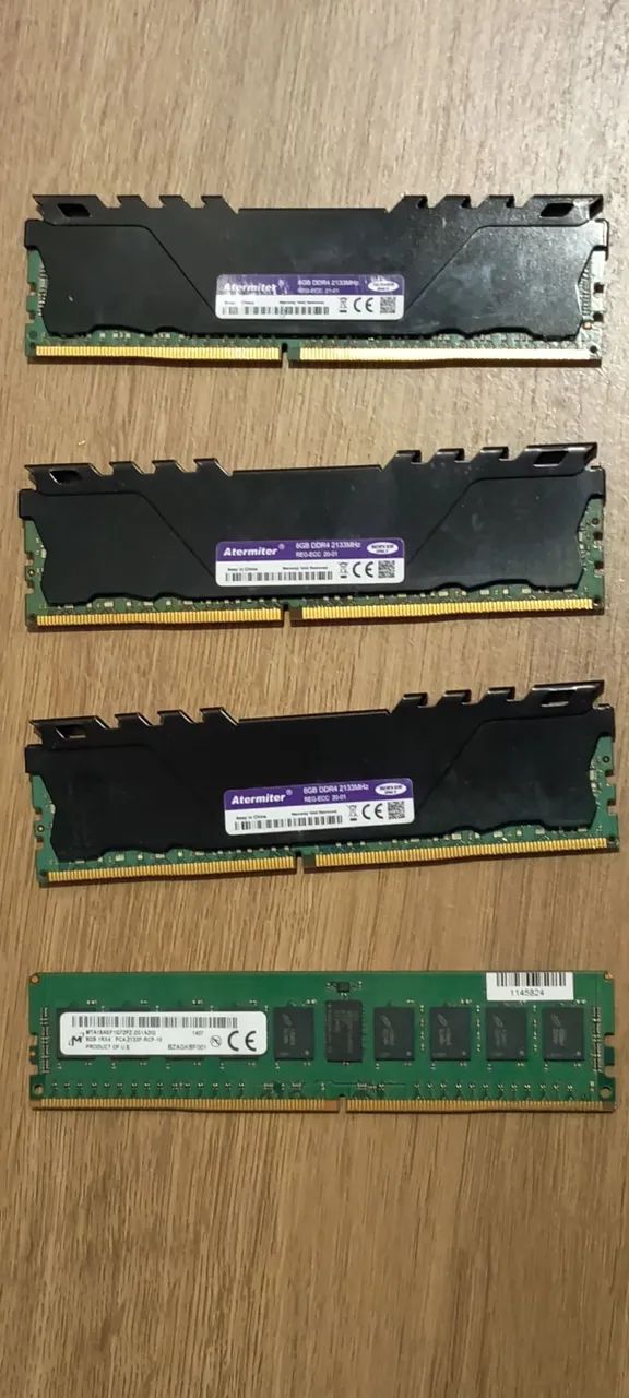 Kit 4x 8GB DDR4 2133mhz Atermiter ECC-Reg - Foto 2