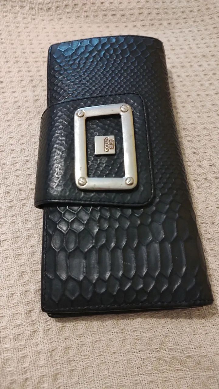 Carteira Couro Fino Preto