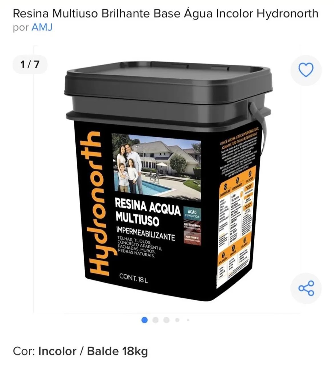 Resina Acqua Multiuso Impermeabilizante 18L - Hydronorth