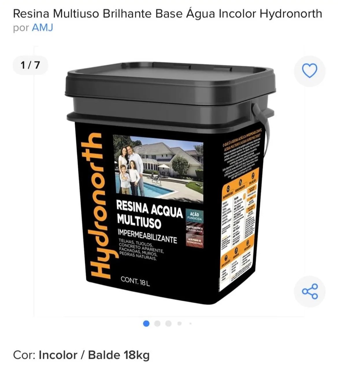 Resina Acqua Multiuso Impermeabilizante 18L - Hydronorth