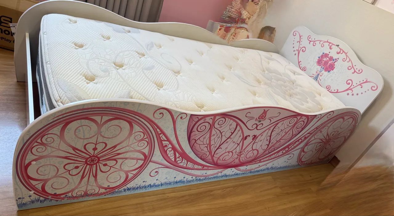 Cama solteiro + colchão molas