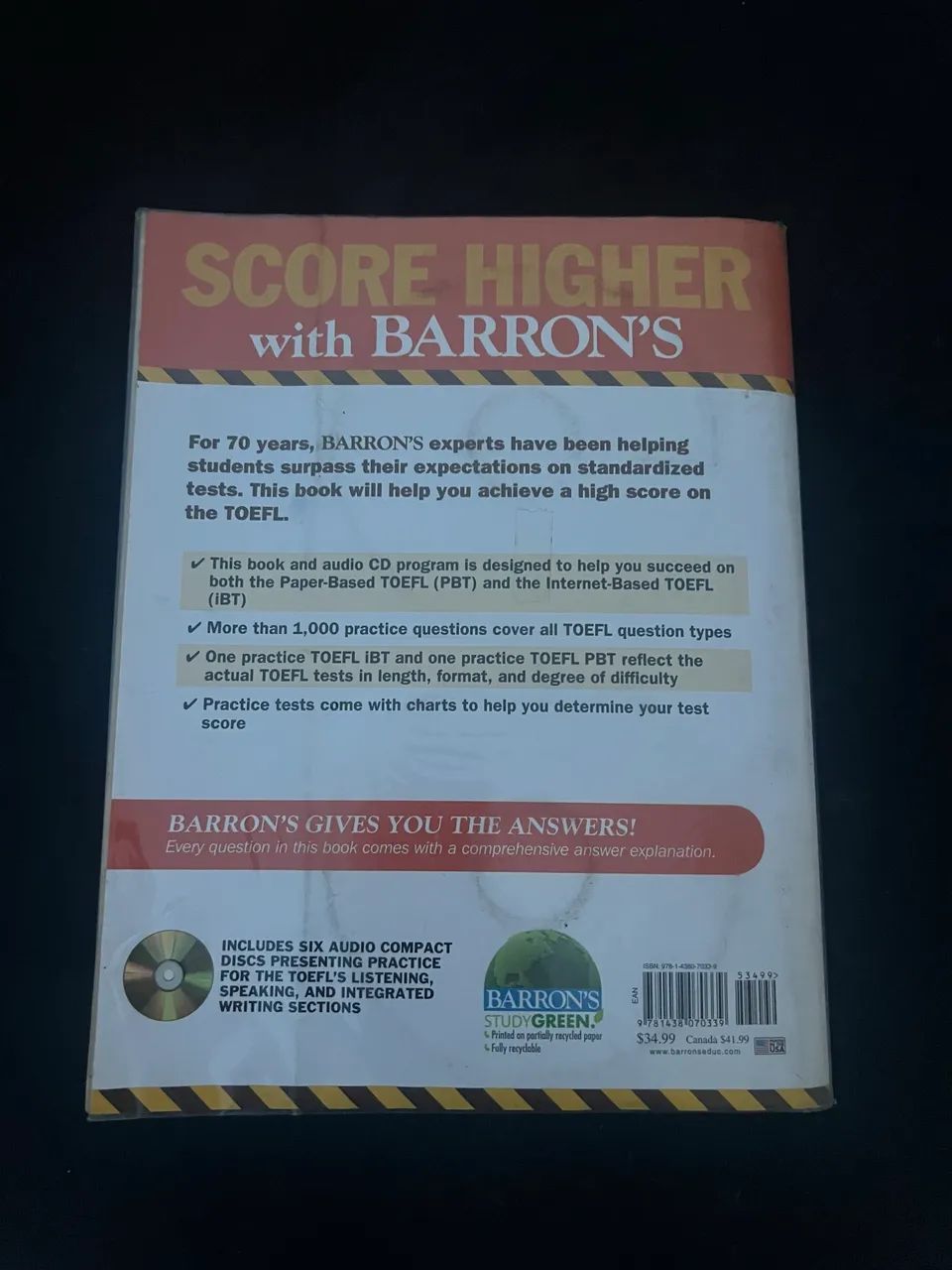 Barron?s - Practice Exercises for the TOEFL (7th Edition, com CDs). - Foto 4