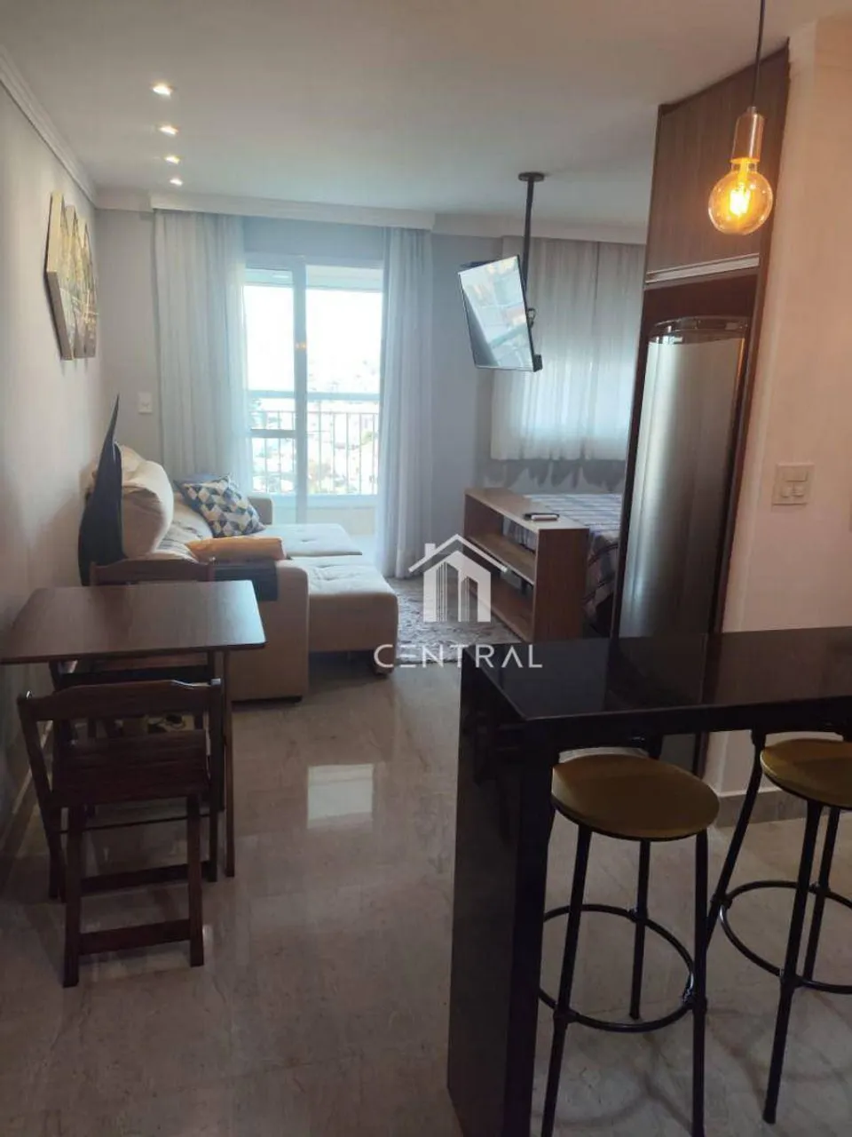 Studio mobiliado p/ locação, 38m², móveis planejados, Condomínio Via Alameda - Guarulhos/S