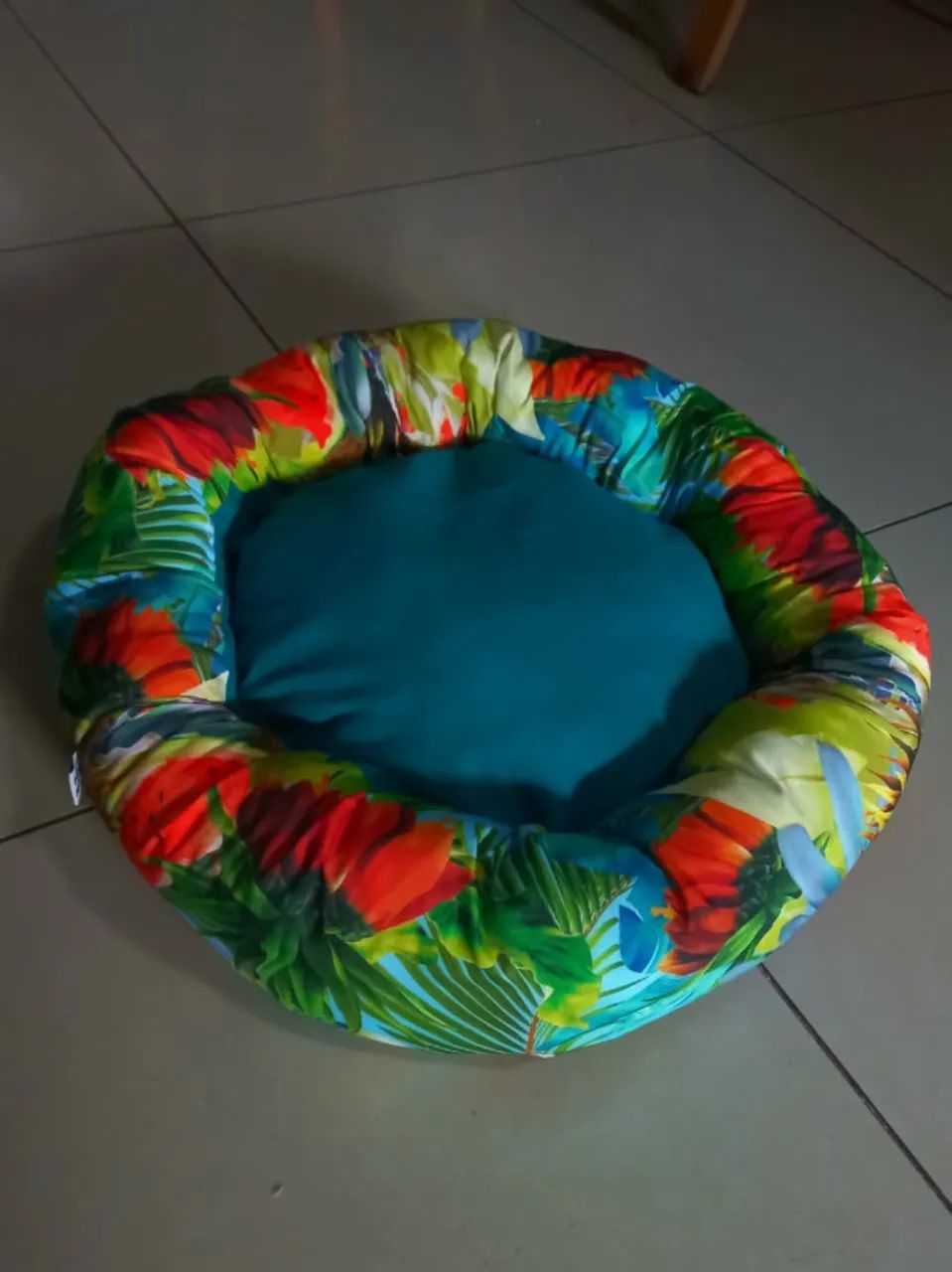 Floral Pet Bed for Dogs & Cats - 50 cm