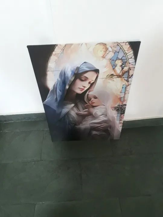 Quadro Decorativo Madona e o Bebê
