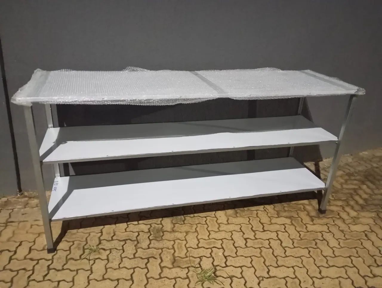 Estante de aço inox para cozinha industrial
