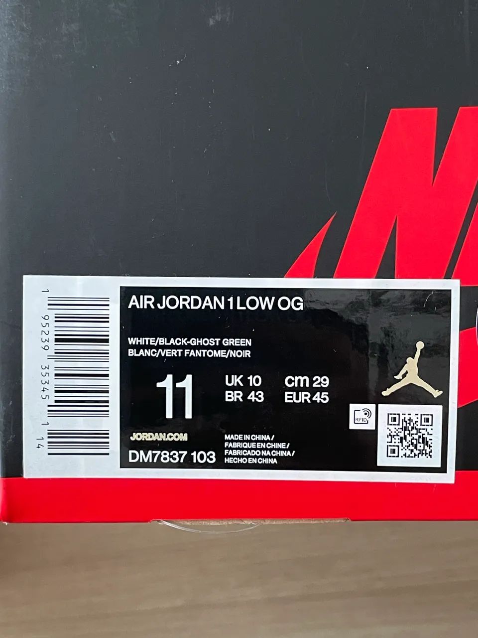 Air Jordan 1 Low Ghost Green tam 43 - Foto 3