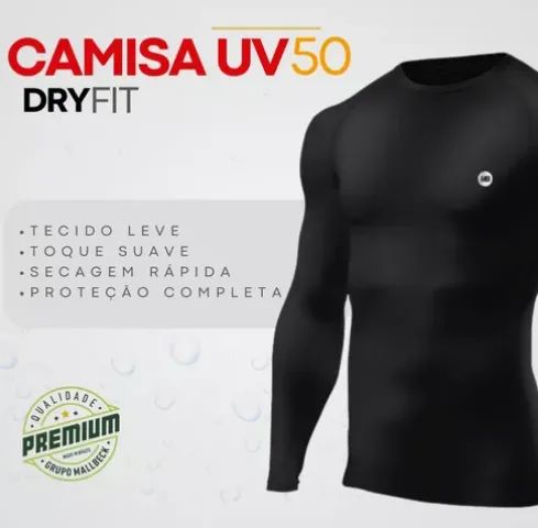 Camisa Segunda Pele Proteção Solar Uv Térmica Fitness Motociclista Ciclista z911 - Foto 3
