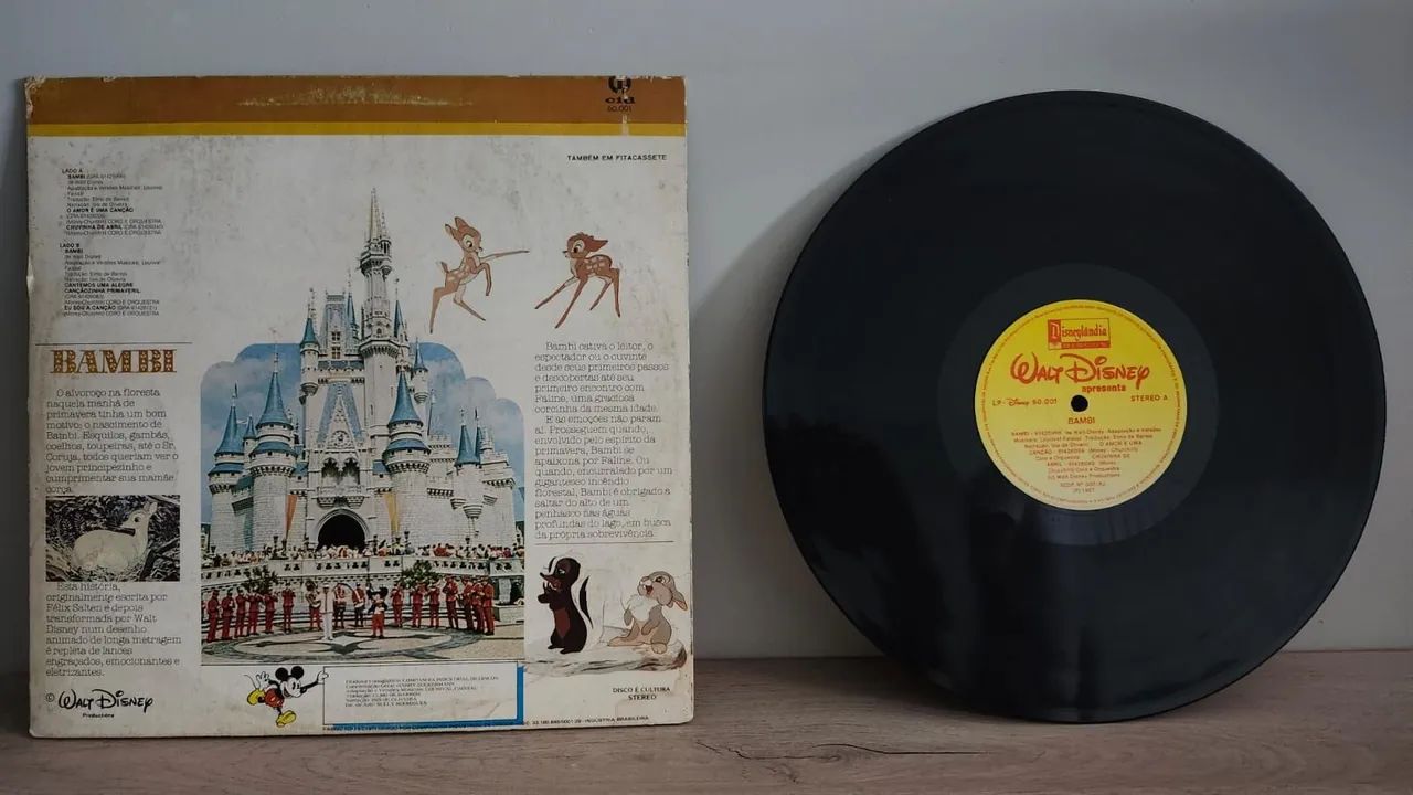 Disco de vinil Bambi da Disney - Foto 2