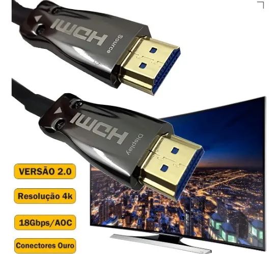 CABO HDMI X HDMI 2.0 4K ULTRA 50M 50 METROS - OPTICO ATIVO - Foto 2