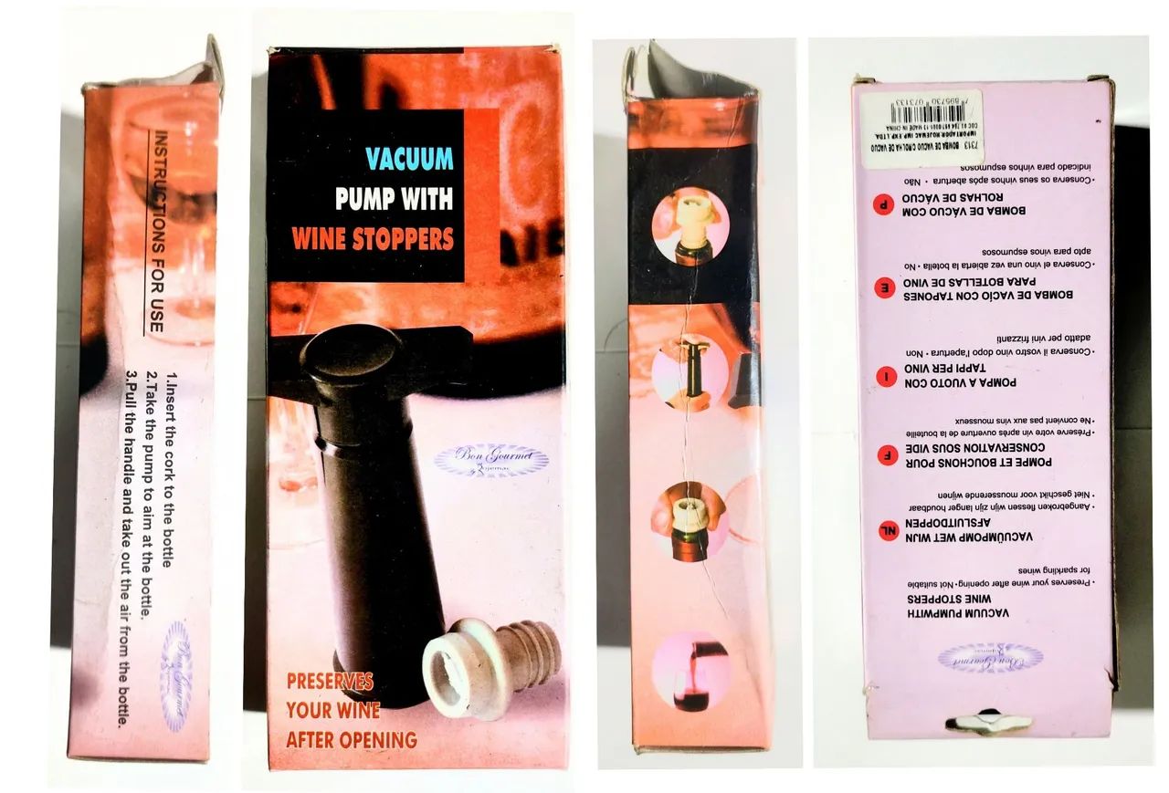 Rolha Bomba vacuo bomba para vinho com rolha tampa em silicone - Foto 6