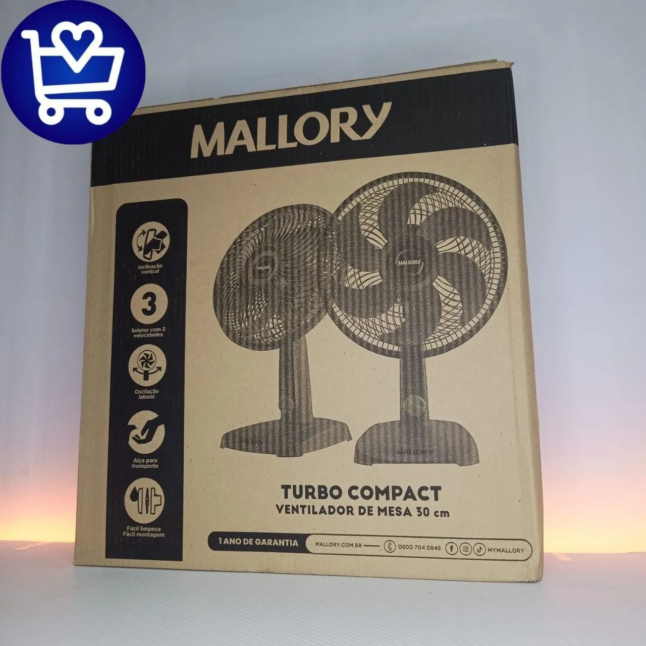 Ventilador de Mesa Mallory Turbo Compact 30cm - Foto 3