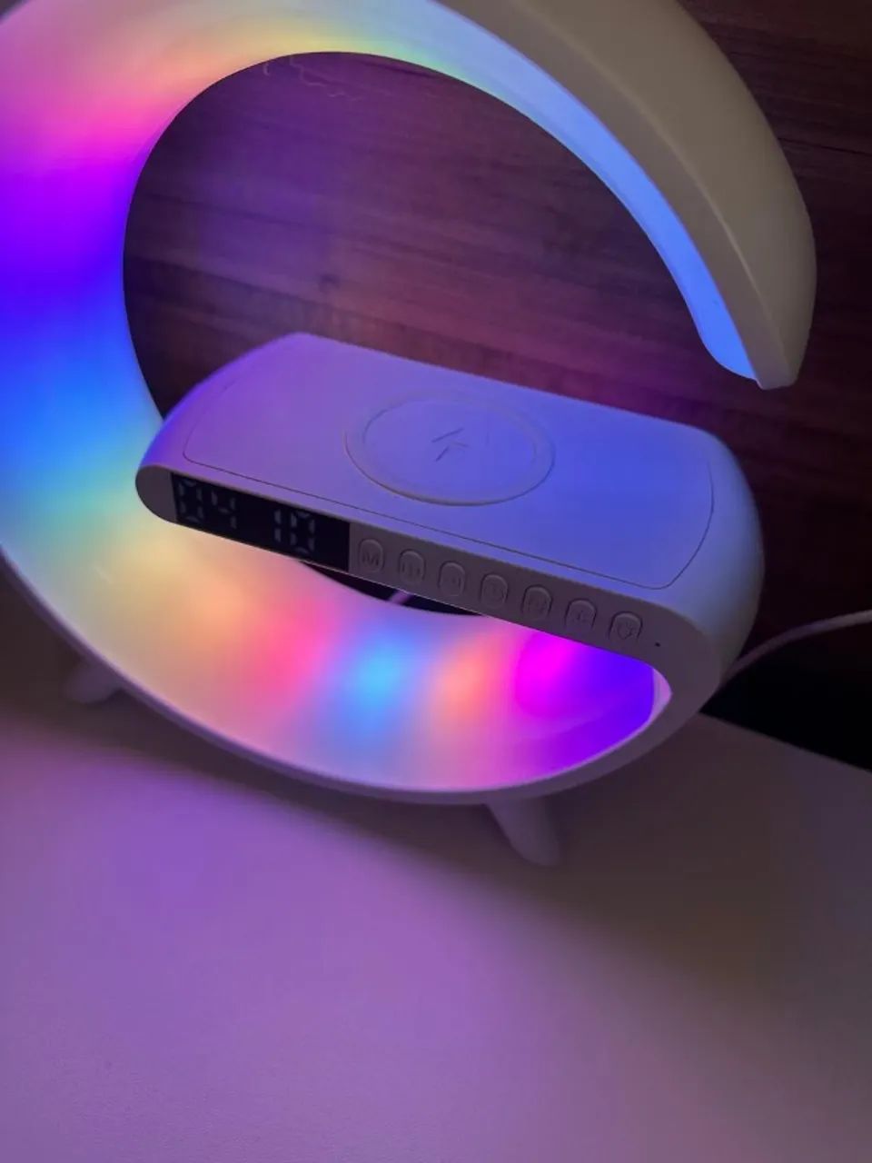 Luminária Abajur G-Speaker Multifuncional (5 em 1) - Seminova! - Foto 3