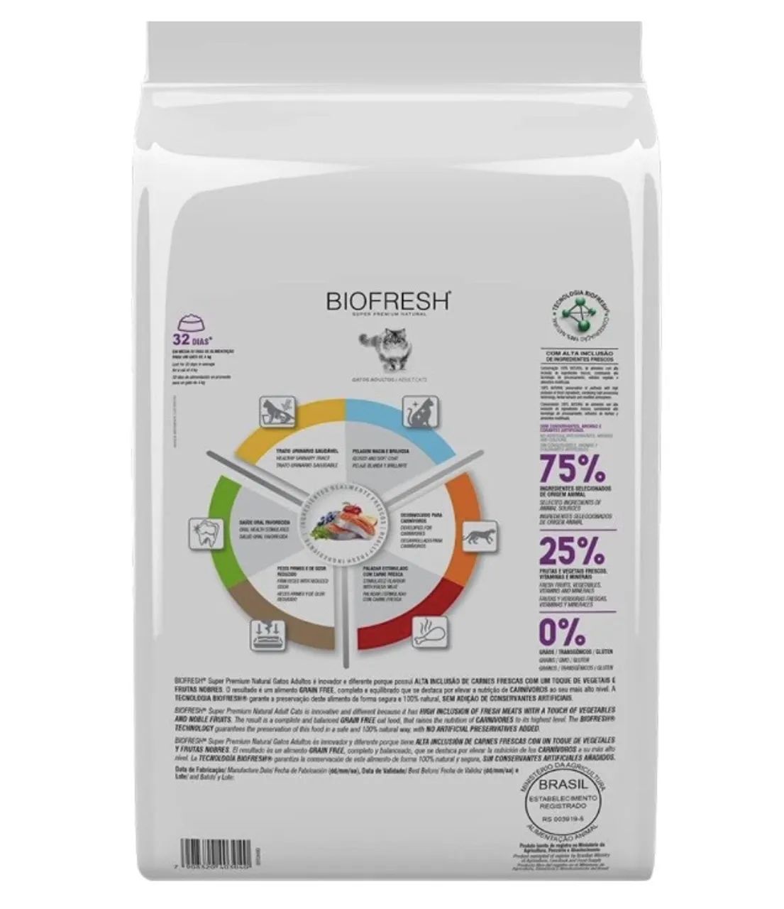 Ração Biofresh Gatos Adultos 7,5kg - Foto 2