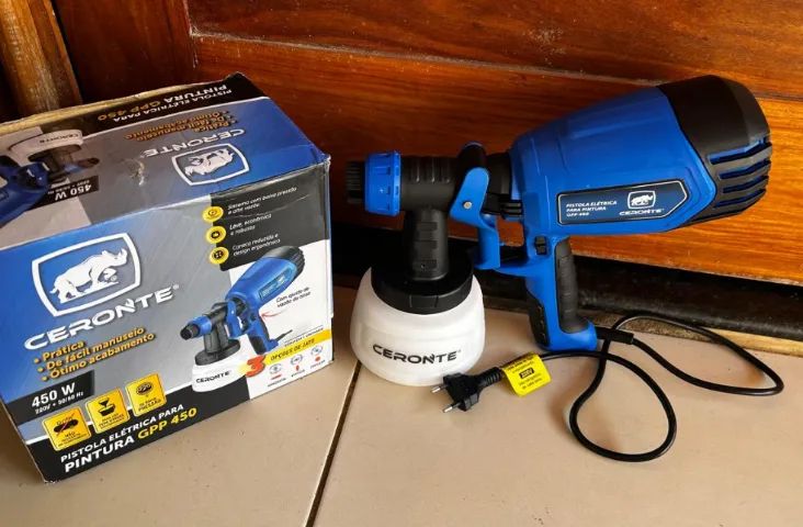 Pistola pintura eletrica ceronte motor fixo gpp 450 para pintura com aquecimento do ar - Foto 5