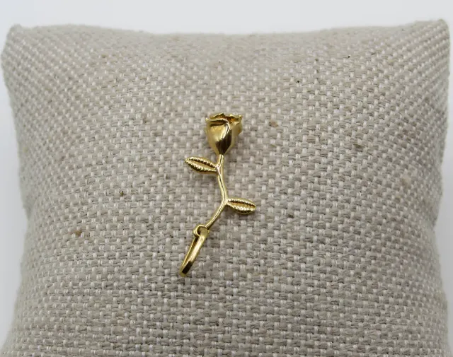 Pingente Rosa Bela e a fera 18k