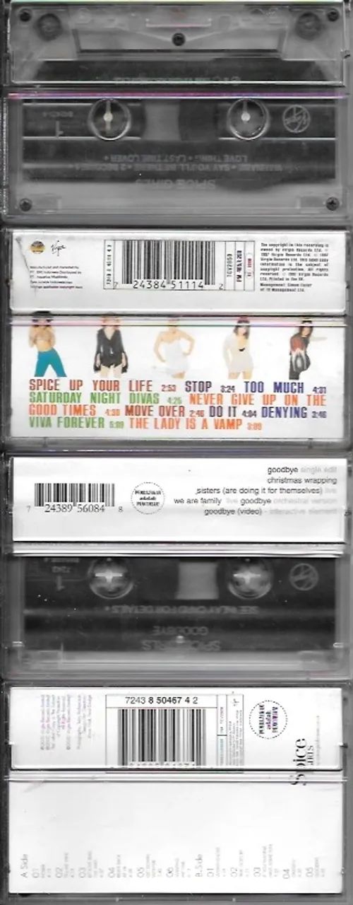 Kit de fita cassete (K7) Spice Girls -- Spice; Spice World; Goodbye; Forever (importadas) - Foto 2