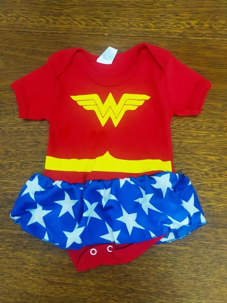 Body Temático Infantil Mulher-maravilha Da Looney Baby