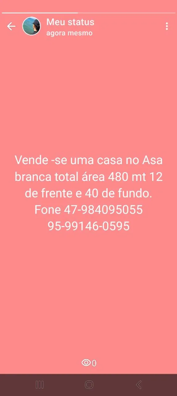 Ponto comercial +casa 270 mil