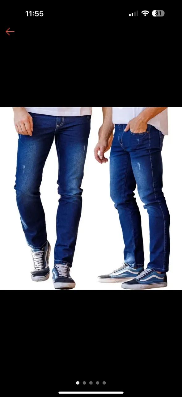Calças masculina jeans 