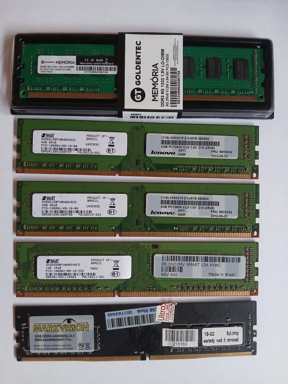 Memória RAM DDR3 4GB 1333MHz