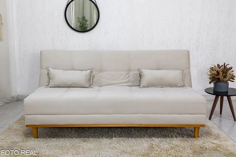 Sofá Cama Madrid Veludo Larg. 1.80m- Entrega Rápida  - Foto 2