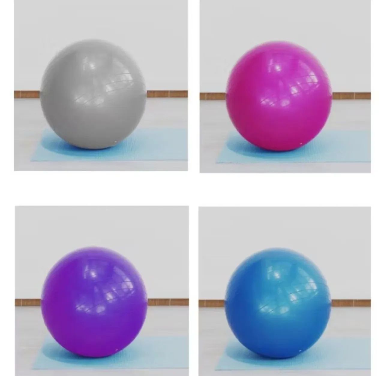 Bola Suíça 65cm com bomba Pilates yoga abdominais resistente  - Foto 5