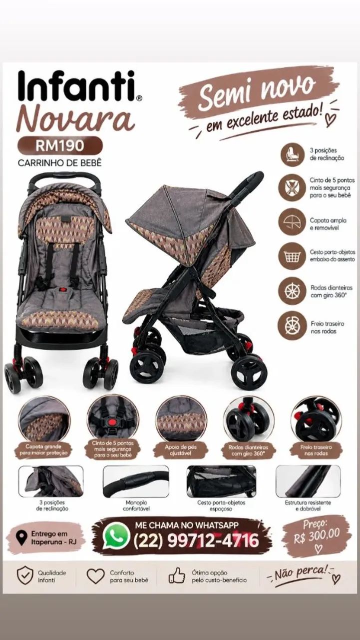 Carrinho de Bebê ? Ótimo Preço - Retirada em Itaperuna
