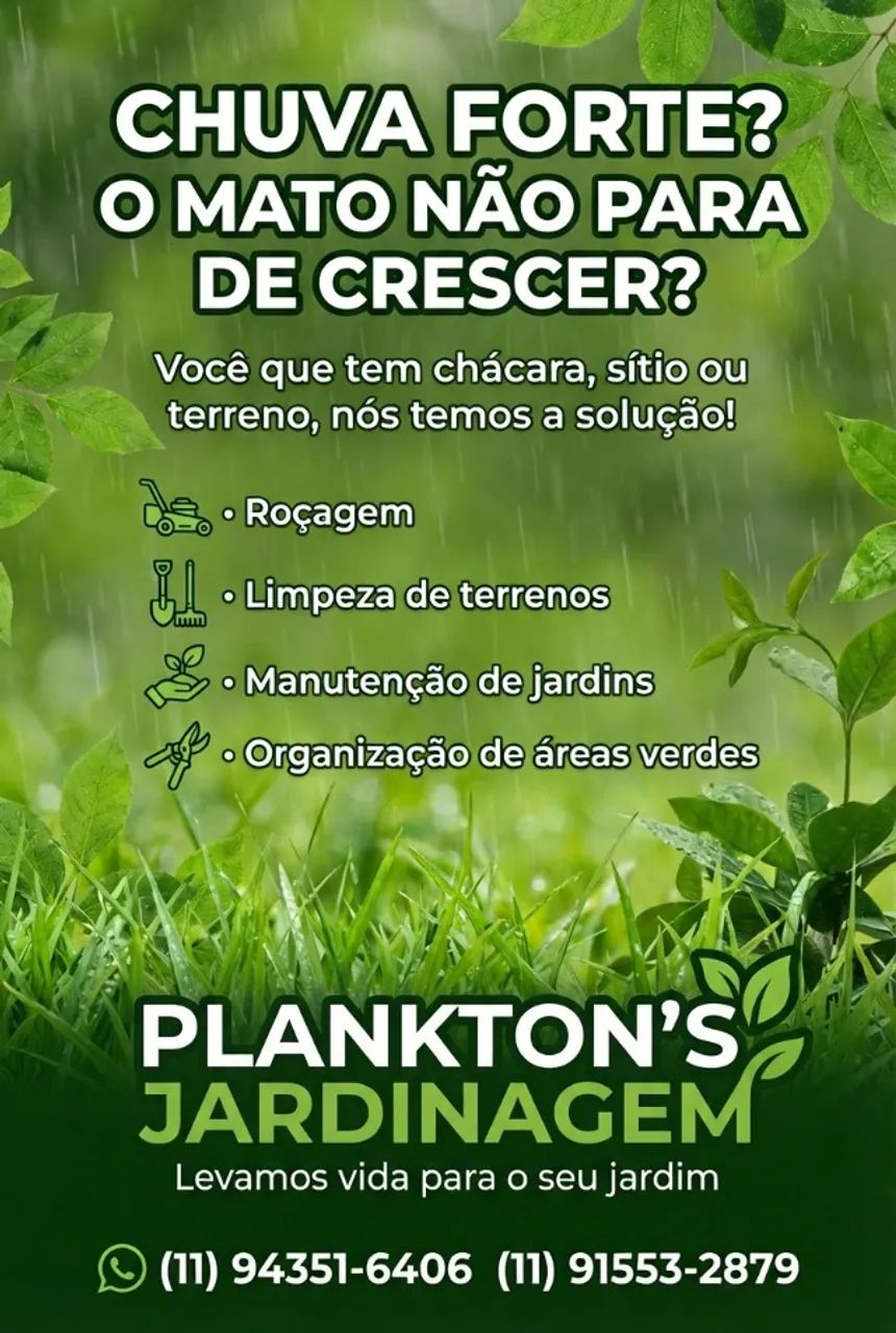 Limpeza de Terrenos, Roçagem e Podas de Árvores - Serviço Rápido e Eficiente!