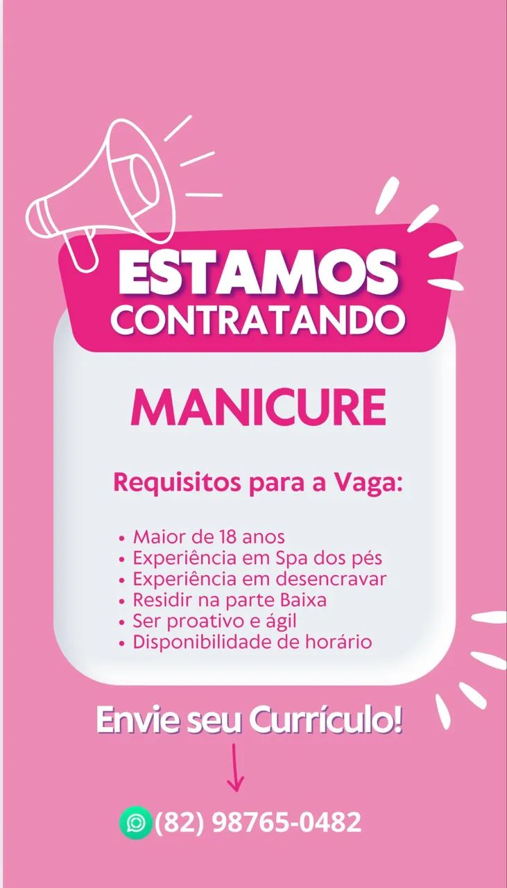 Vaga de manicure 
