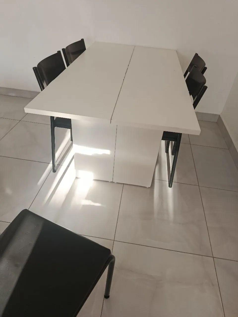 Mesa de Jantar Dobrável Branca  - Foto 2