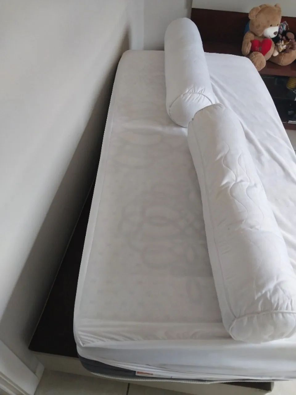 Cama de solteiro com base box ortobom