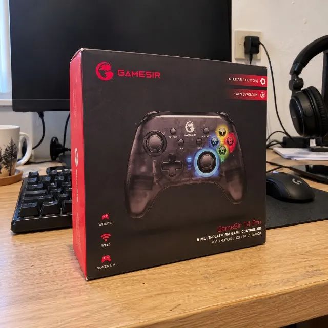 Controle GameSir T4 Pro Bluetooth Switch PC Android iPhone com Suporte de Celular - Foto 3